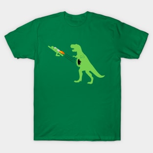 Jet-Packs Save Lives: Swallowed By T-Rex T-Shirt